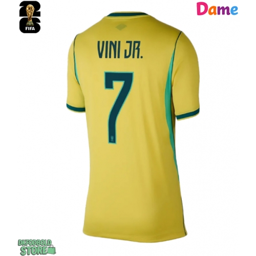 Brasilien Vinicius Junior #7 Replika Hjemmebanetrøje Dame VM 2026 Kortærmet